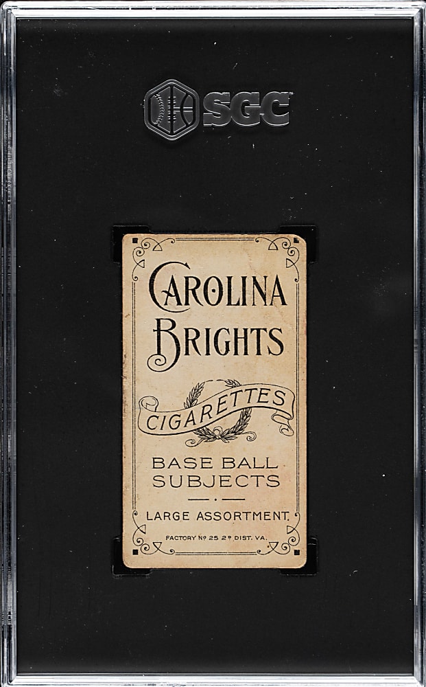 1909-1911 T206 White Border Lena Blackburne SGC GOOD 2 - Carolina Brights Back