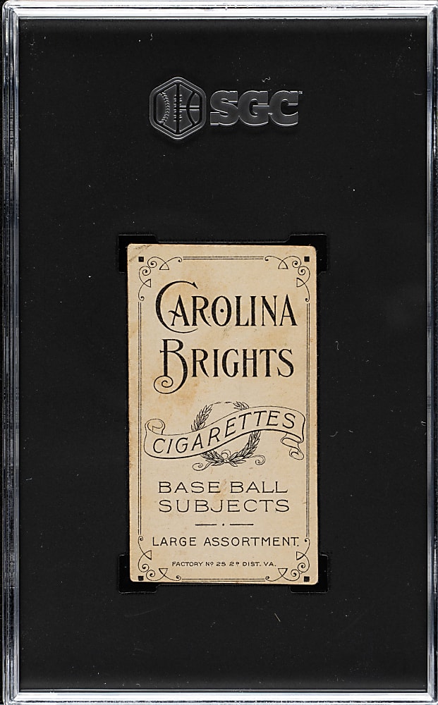 1909-1911 T206 White Border Jap Barbeau SGC VG+ 3.5 - Carolina Brights Back