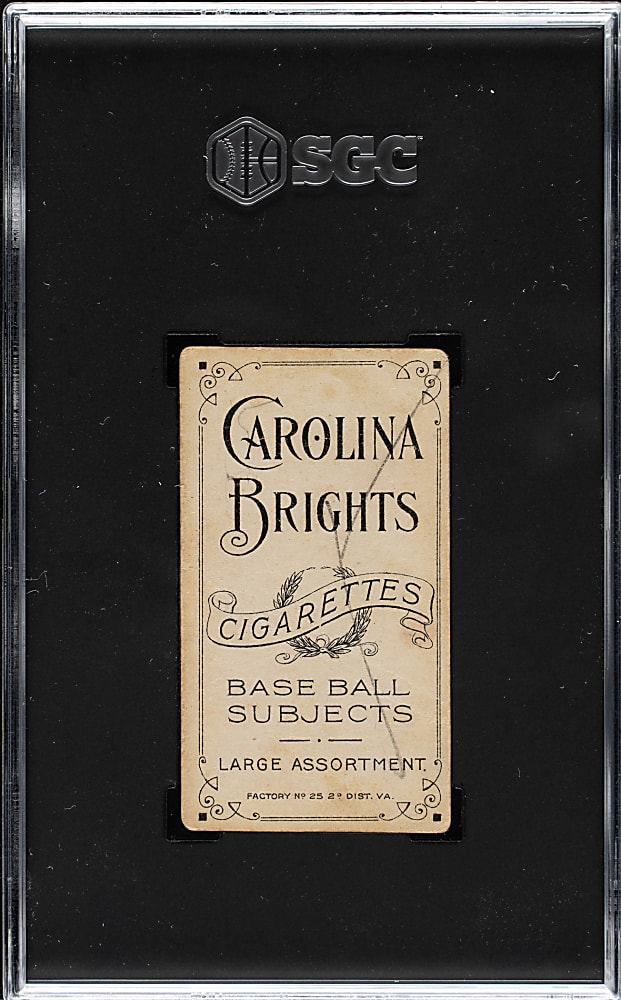 1909-1911 T206 White Border Billy Maloney SGC POOR 1 - Carolina Brights Back