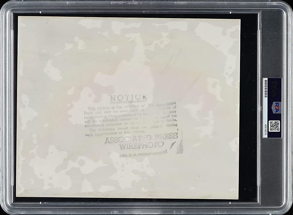 1949 Jackie Robinson and Marty Marion Vintage Wire Photograph PSA/DNA Type III