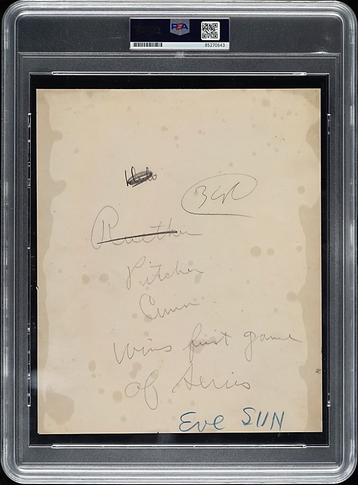 Circa 1919 Dutch Ruether World Series Game One Original Charles Conlon Photograph PSA/DNA Type I