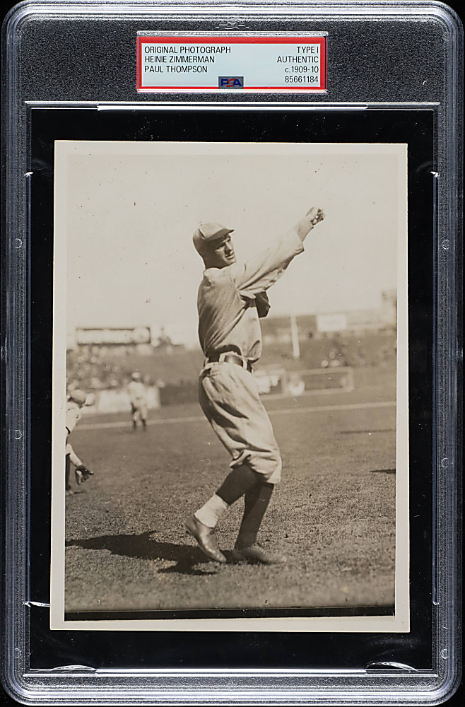 Circa 1909-1910 Heinie Zimmerman Original Paul Thompson Agency Photograph PSA/DNA Type I
