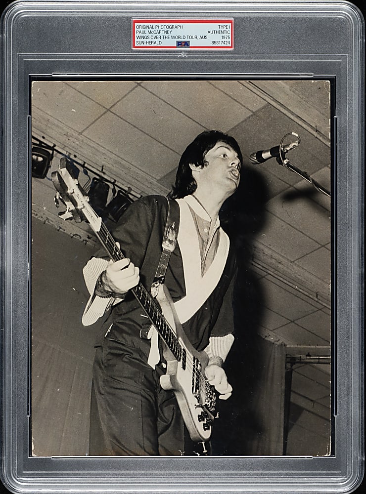1975 Paul McCartney Wings Over The World Tour Original Sun-Herald Photograph PSA/DNA Type I