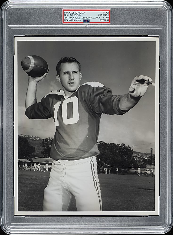 Circa 1961 Fran Tarkenton Hula Bowl Georgia Bulldogs Original Pipa Wakayama Photograph PSA/DNA Type I