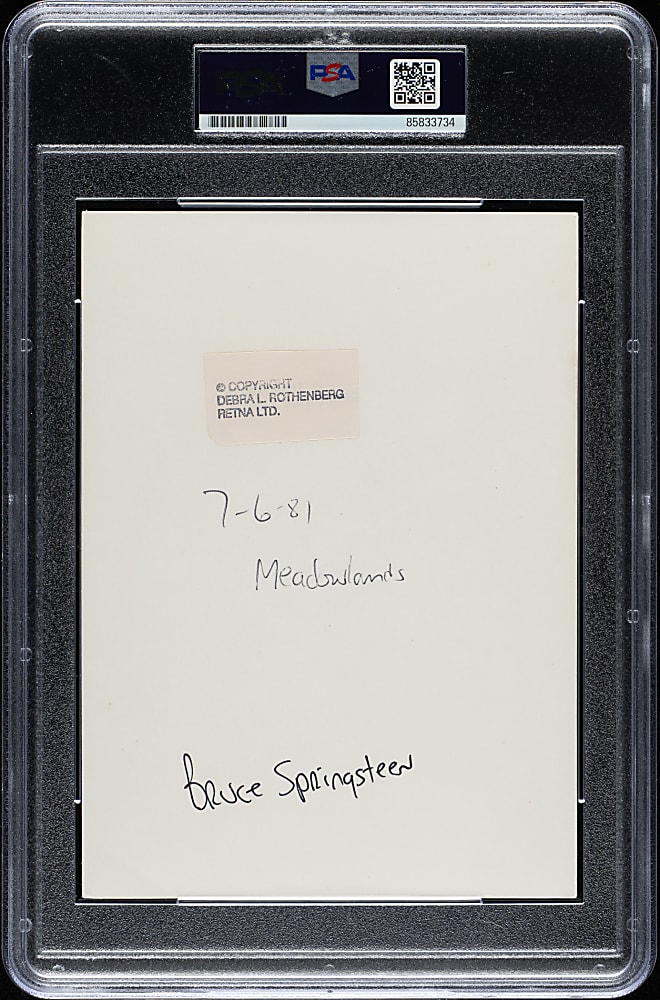 1981 Bruce Springsteen Meadowlands Arena Original Retna LTD. Photograph PSA/DNA Type I