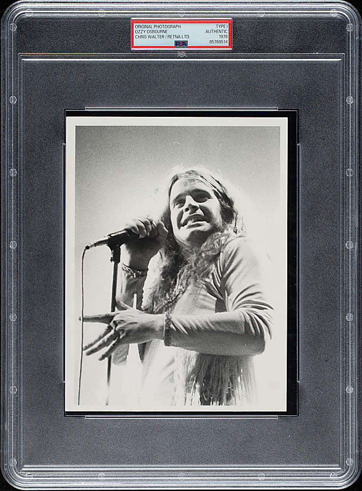 1978 Ozzy Osbourne Original Chris Walter Retna LTD. Photograph PSA/DNA Type I