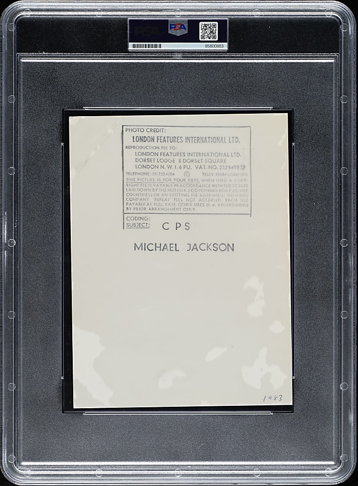 Circa 1983 Michael Jackson Original London Features International Photograph PSA/DNA Type I