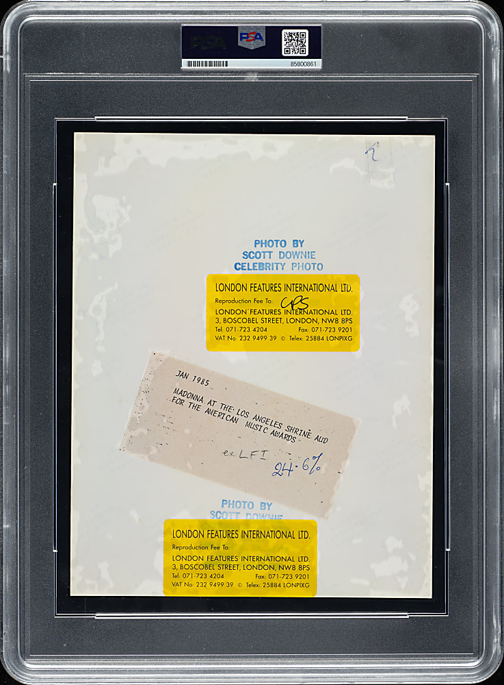 1985 Madonna American Music Awards Original Scott Downie Photograph PSA/DNA Type I