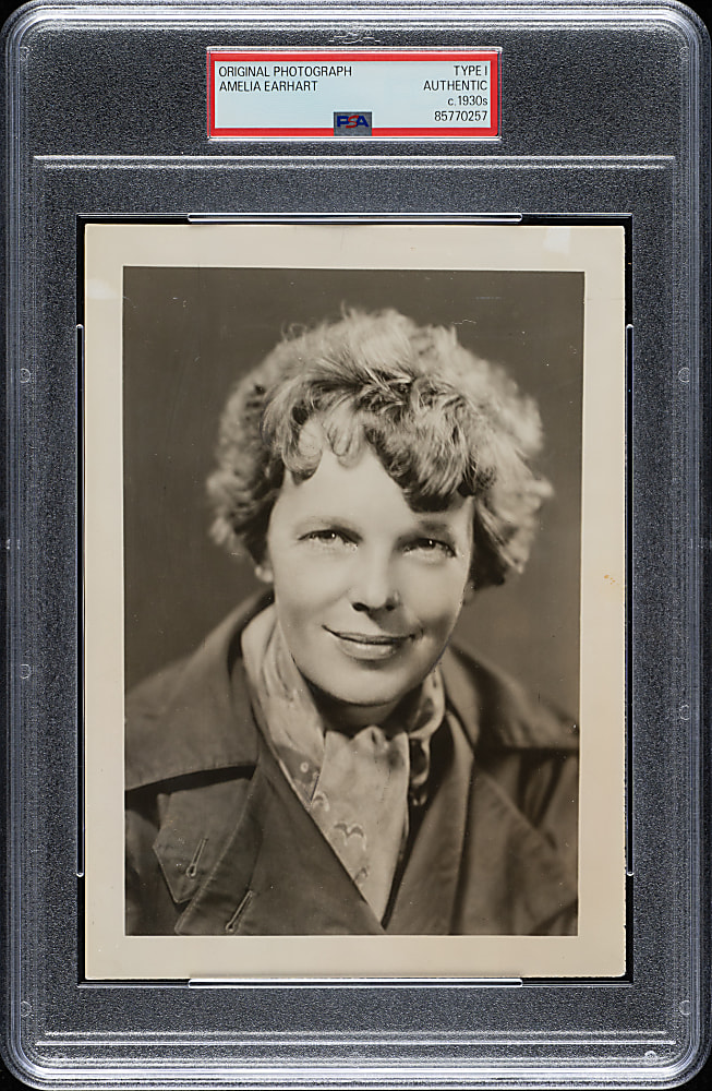 Circa 1930s Amelia Earhart Original Photograph PSA/DNA Type I