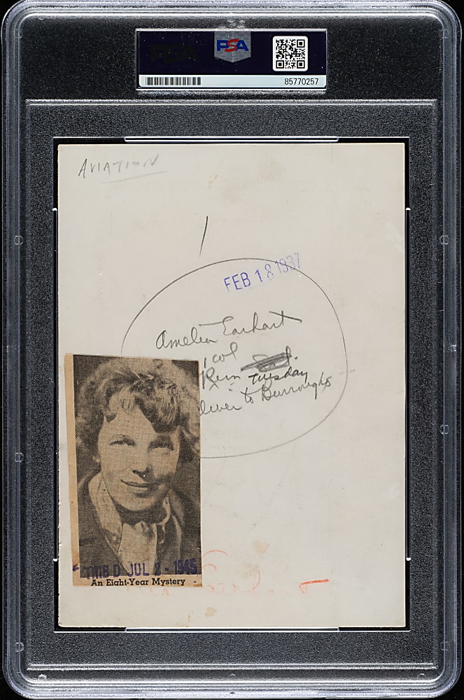 Circa 1930s Amelia Earhart Original Photograph PSA/DNA Type I