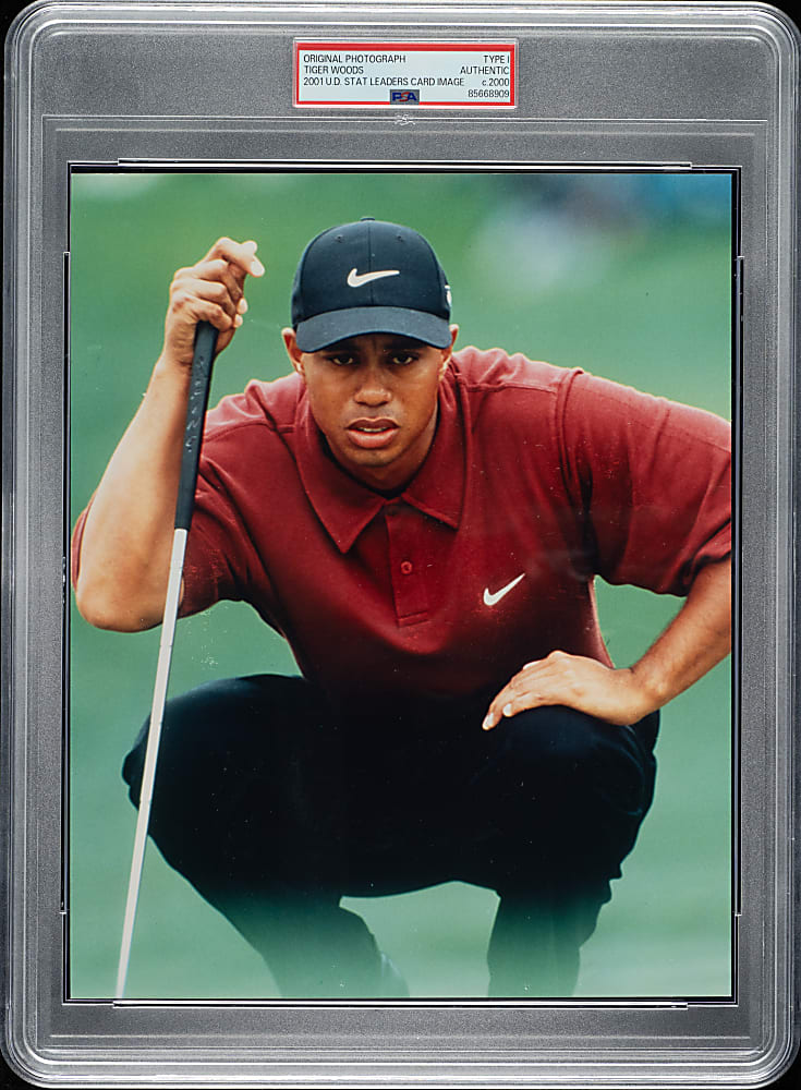 Circa 2000 Tiger Woods Original Photograph PSA/DNA Type I - Image Used for 2001 Upper Deck Stat Leaders Card