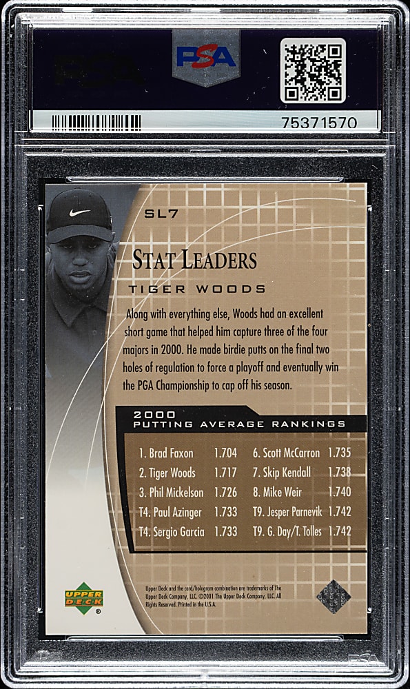 Circa 2000 Tiger Woods Original Photograph PSA/DNA Type I - Image Used for 2001 Upper Deck Stat Leaders Card