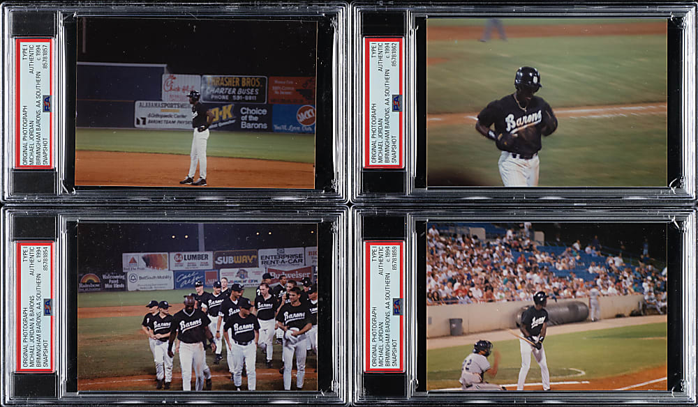 Circa 1994 Michael Jordan Birmingham Barons Original Snapshot Photograph Collection (12) Including Four PSA/DNA Type I
