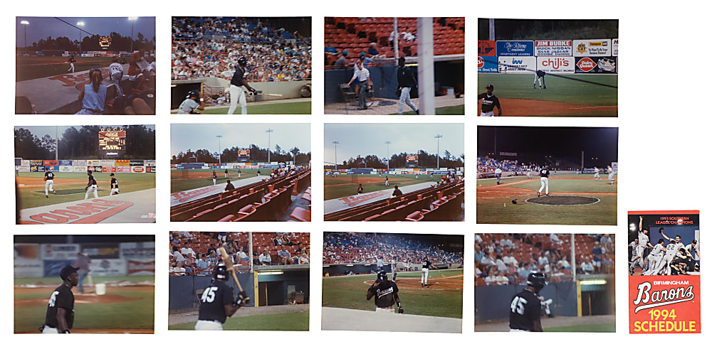 Circa 1994 Michael Jordan Birmingham Barons Original Snapshot Photograph Collection (12) Including Four PSA/DNA Type I