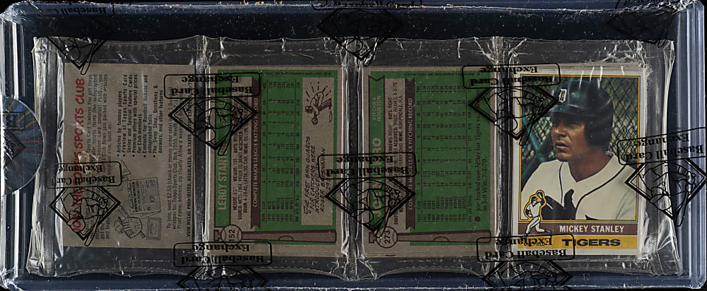 1976 Topps Unopened Rack Pack - Johnny Bench on Top - BBCE