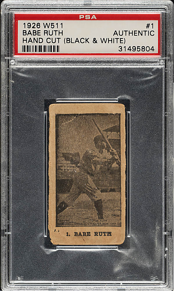1926 W511 #1 Babe Ruth Black and White - PSA Authentic