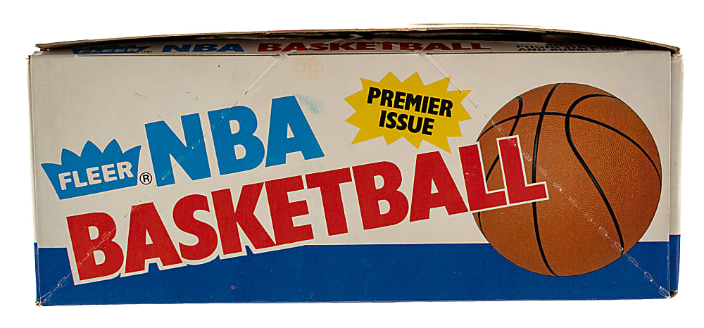 1986-1987 Fleer Basketball Unopened Wax Box (36 Packs) - BBCE - Michael Jordan Rookie Showing on Top of Pack and Five Jordan Stickers Showing on Back of Packs!