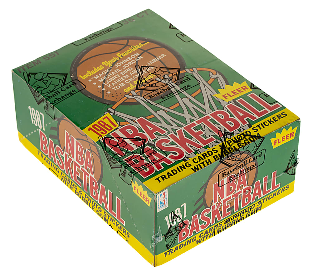 1987-1988 Fleer Basketball Unopened Wax Box (36 Packs) - BBCE