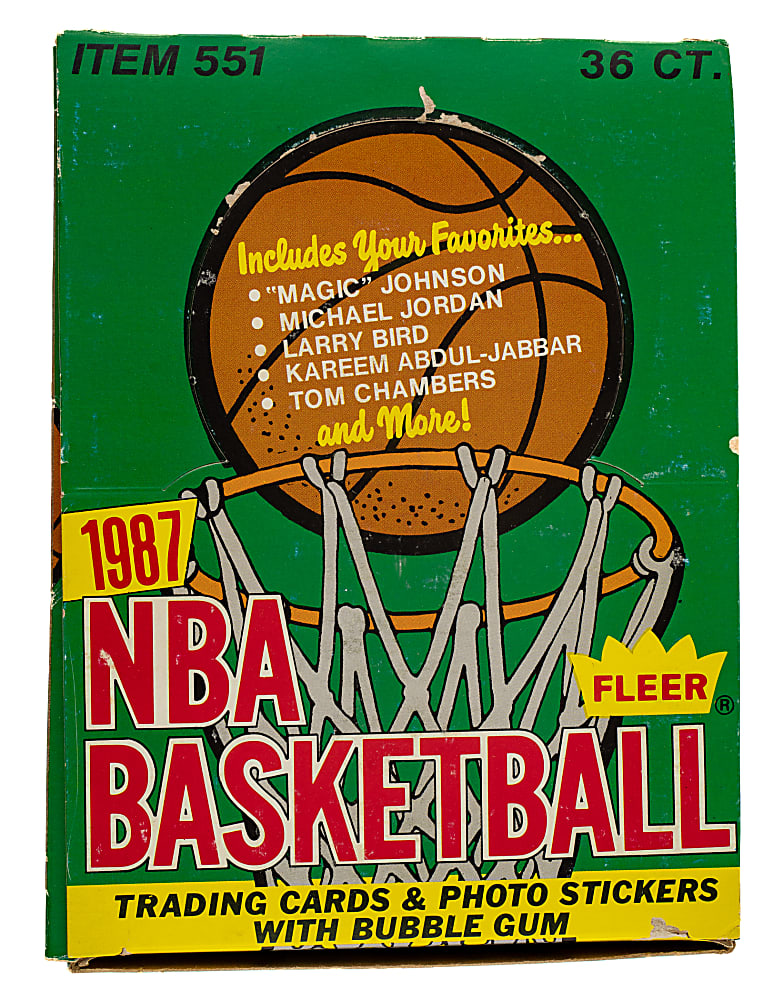 1987-1988 Fleer Basketball Unopened Wax Box (36 Packs) - BBCE
