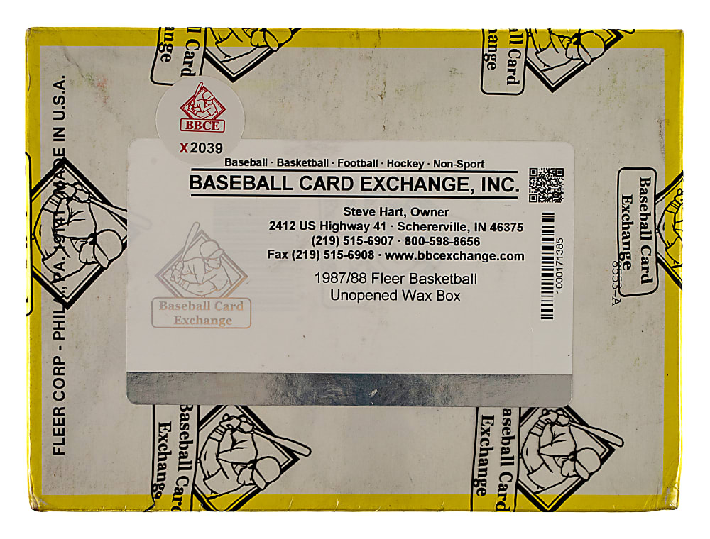 1987-1988 Fleer Basketball Unopened Wax Box (36 Packs) - BBCE