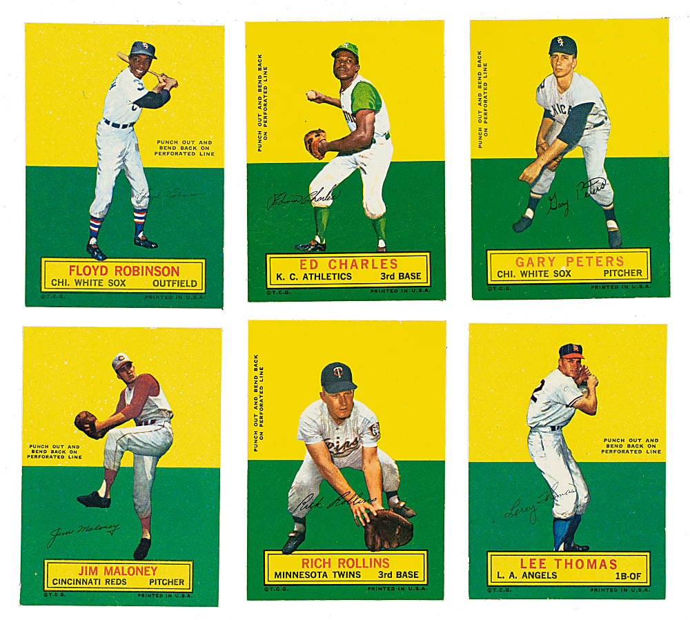 1964 Topps Stand-Up Unperforated Proof Collection (10) Including Al Kaline and Joe Torre