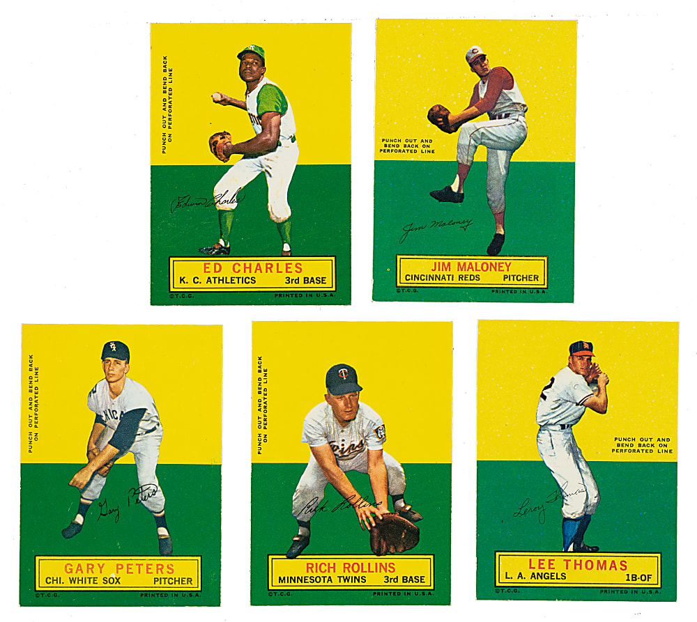 1964 Topps Stand-Up Unperforated Proof Collection (10) Including Al Kaline and Joe Torre