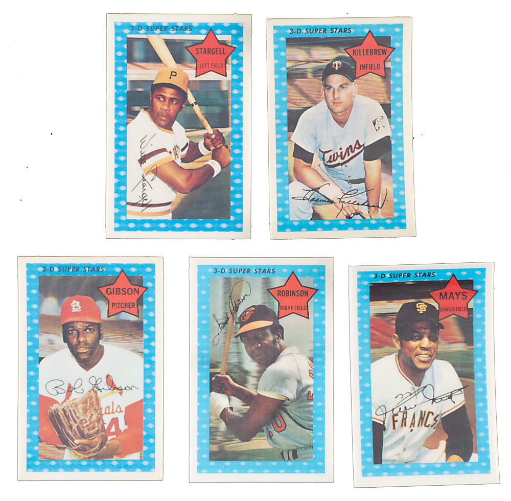 1971 Kellogg's 3-D Complete Set (75) Including Ten PSA- and SGC-Graded Cards