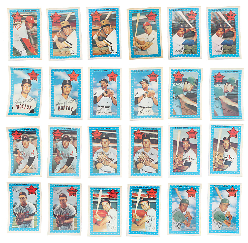 1971 Kellogg's 3-D Complete Set (75) Including Ten PSA- and SGC-Graded Cards