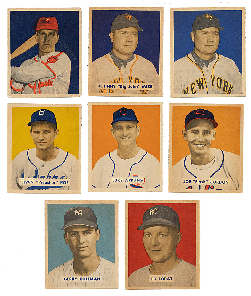 1949 Bowman Near-Complete Set (207/240) Plus Nine Variations