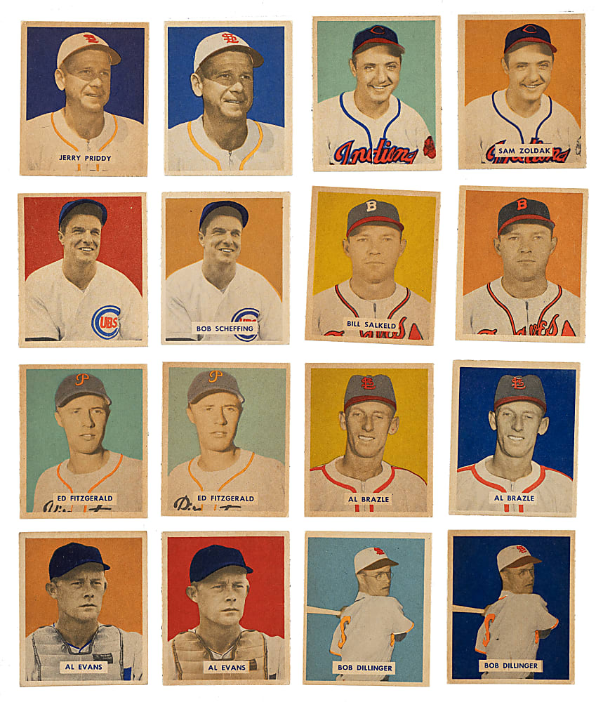 1949 Bowman Near-Complete Set (207/240) Plus Nine Variations