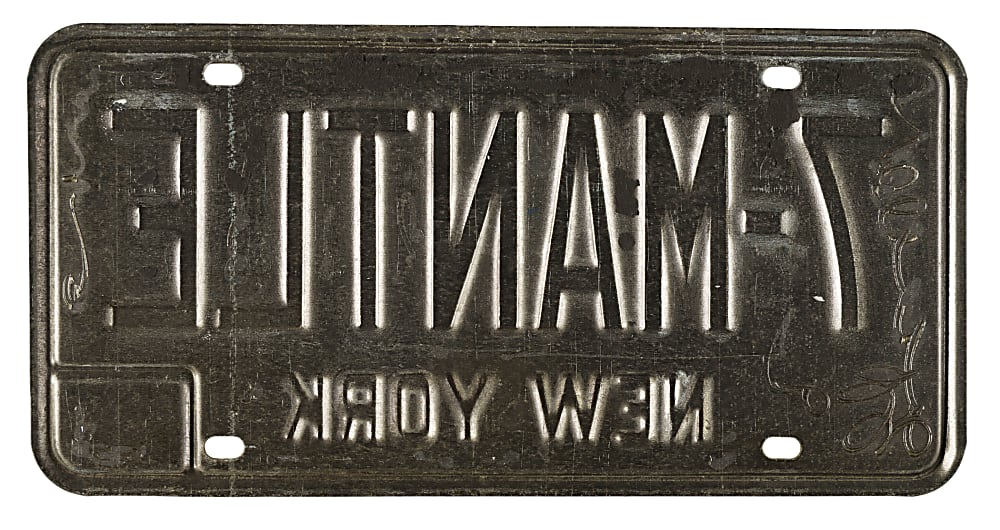 Mickey Mantle Signed License Plate - Beckett