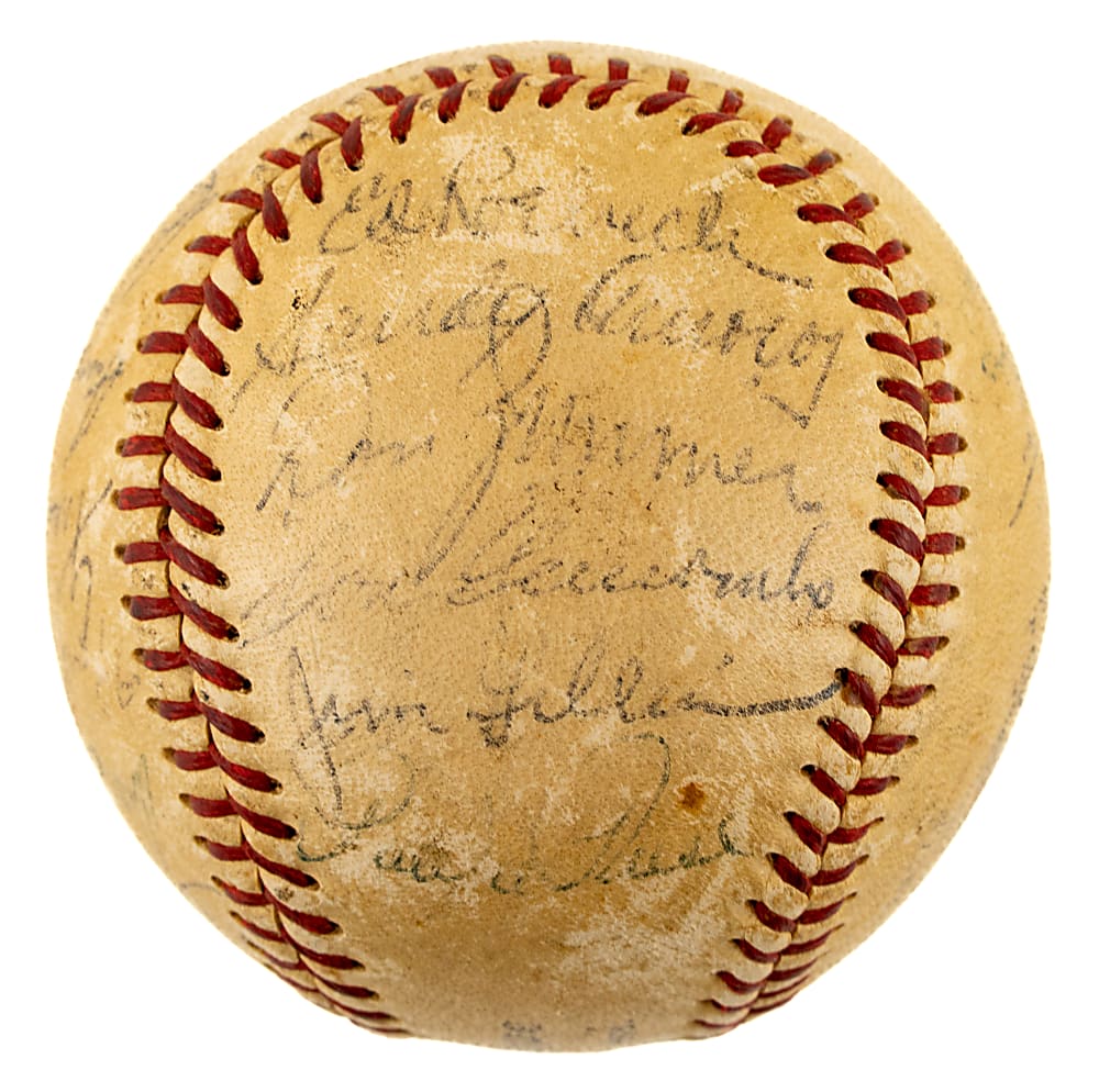 1955 Brooklyn Dodgers World Champions Team-Signed Baseball with Robinson, Koufax, and Hodges - PSA/DNA