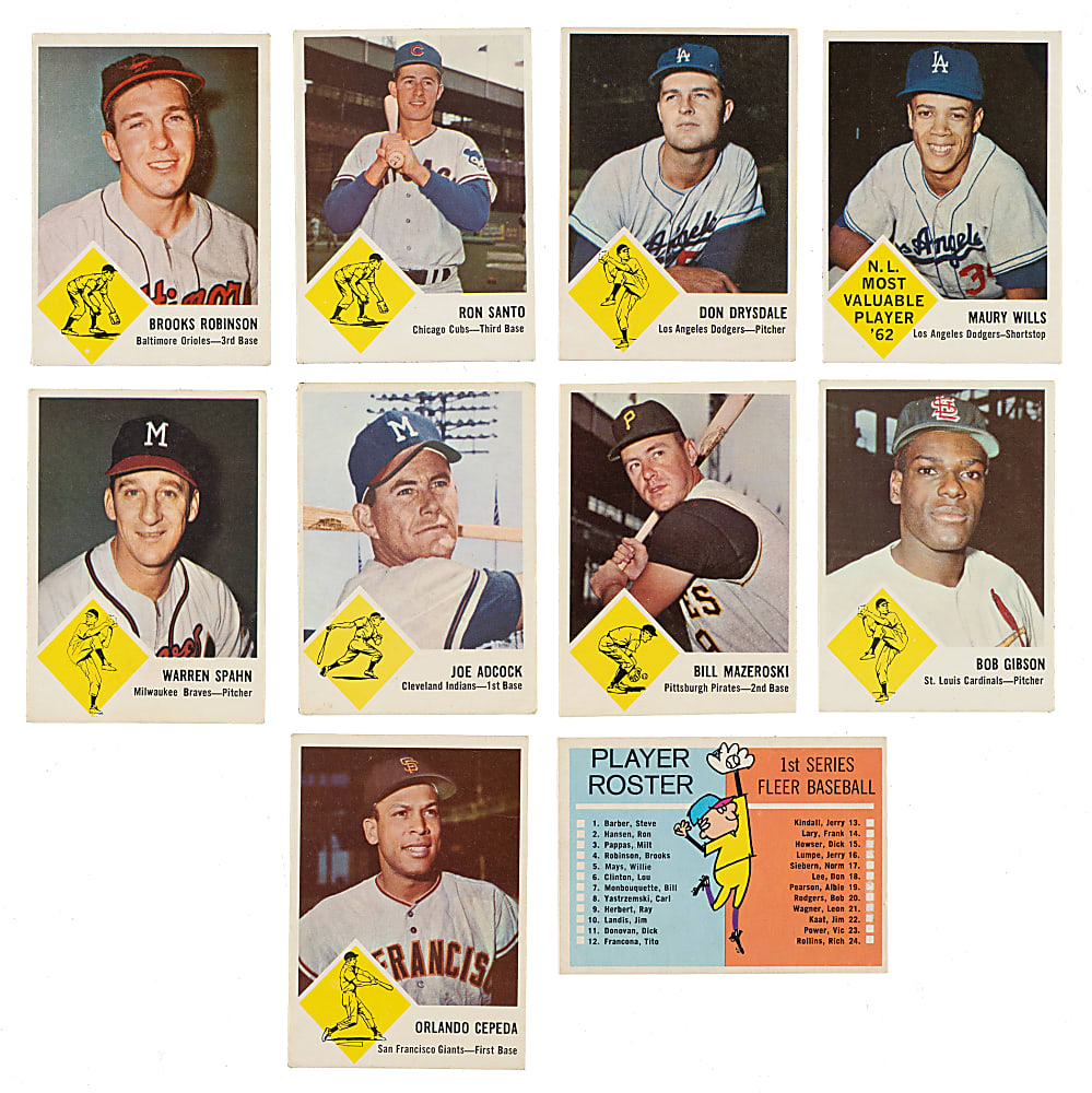 1963 Fleer Complete Set (67) Including Checklist
