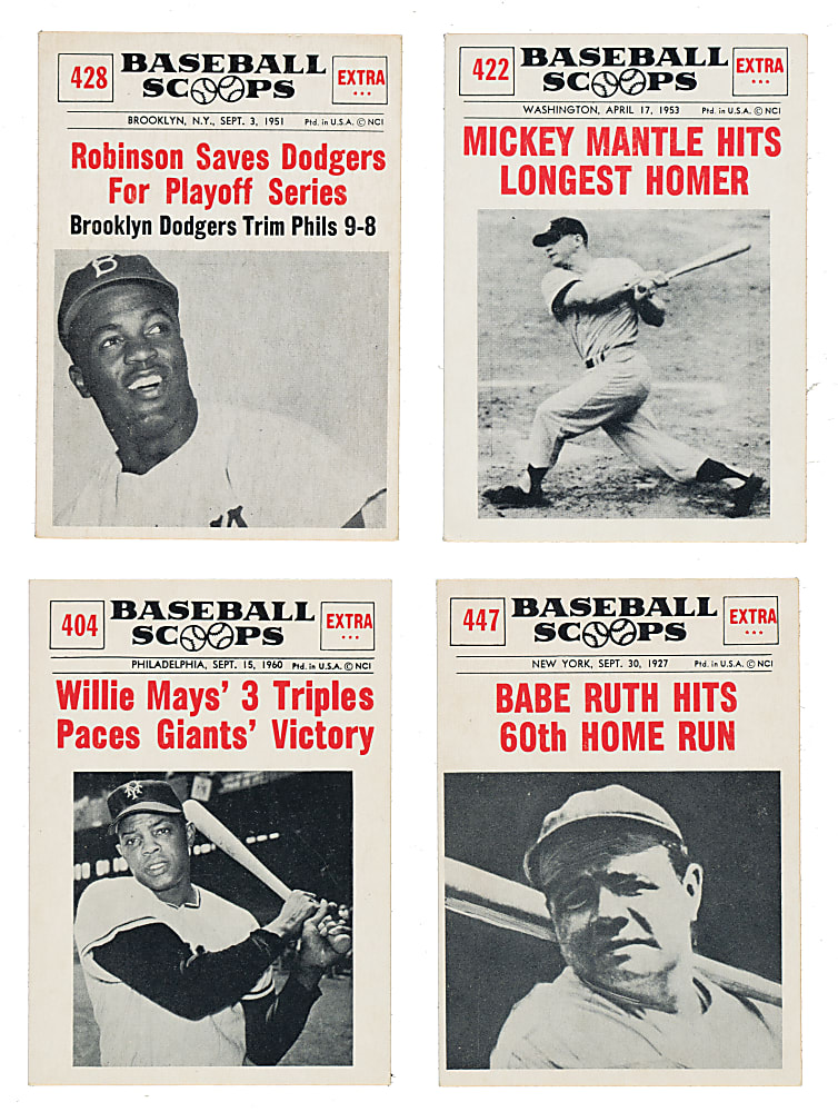 1961 Nu-Card "Baseball Scoops" Complete Set (80)