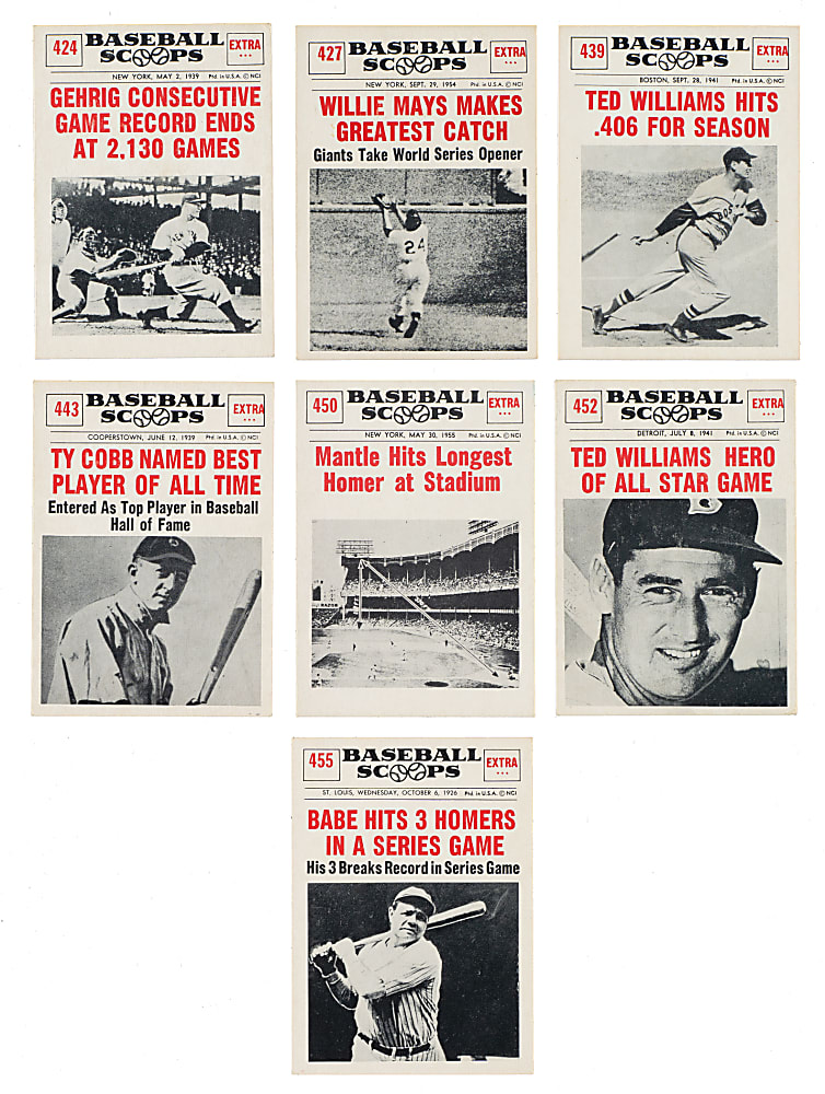 1961 Nu-Card "Baseball Scoops" Complete Set (80)