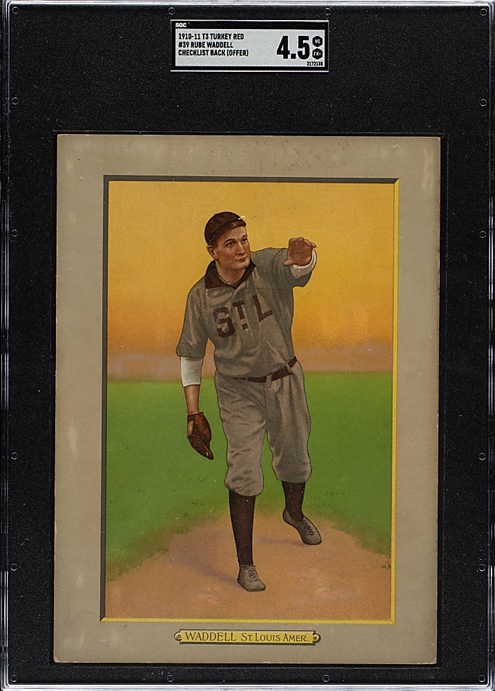 1911 T3 Turkey Red #39 Rube Waddell SGC VG/EX+ 4.5