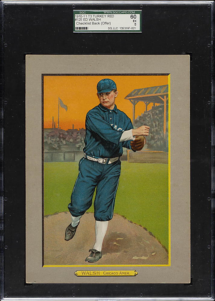 1911 T3 Turkey Red #125 Ed Walsh SGC EX 60 - 1 of 2 - Highest Graded!
