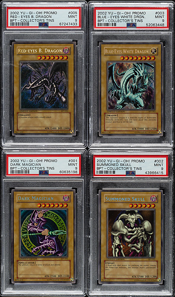 2002 Yu-Gi-Oh! BPT - Collector's Tin Promo PSA MINT 9 Complete Set (6)