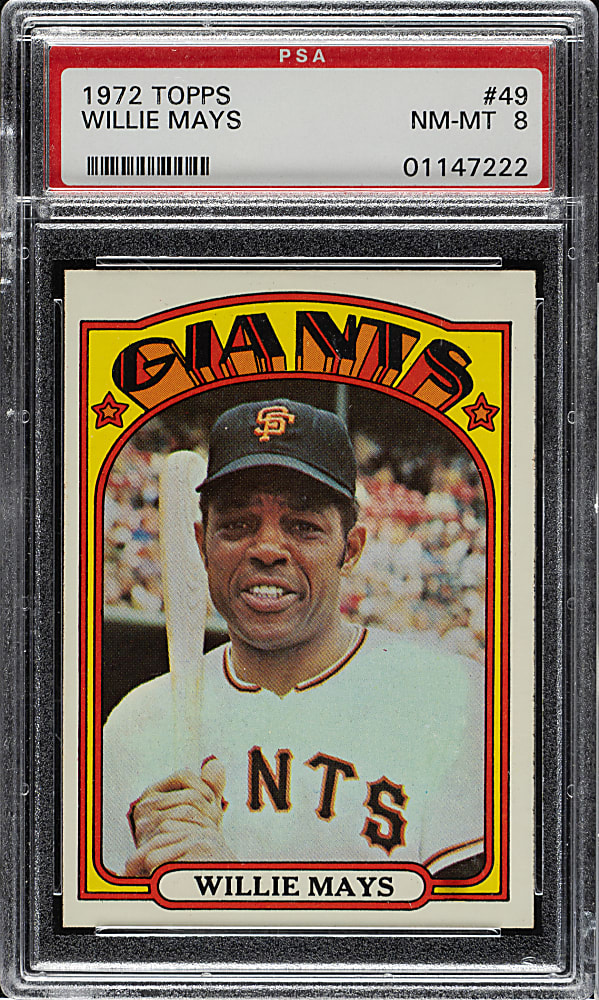 1972 Topps #49 Willie Mays PSA NM-MT 8