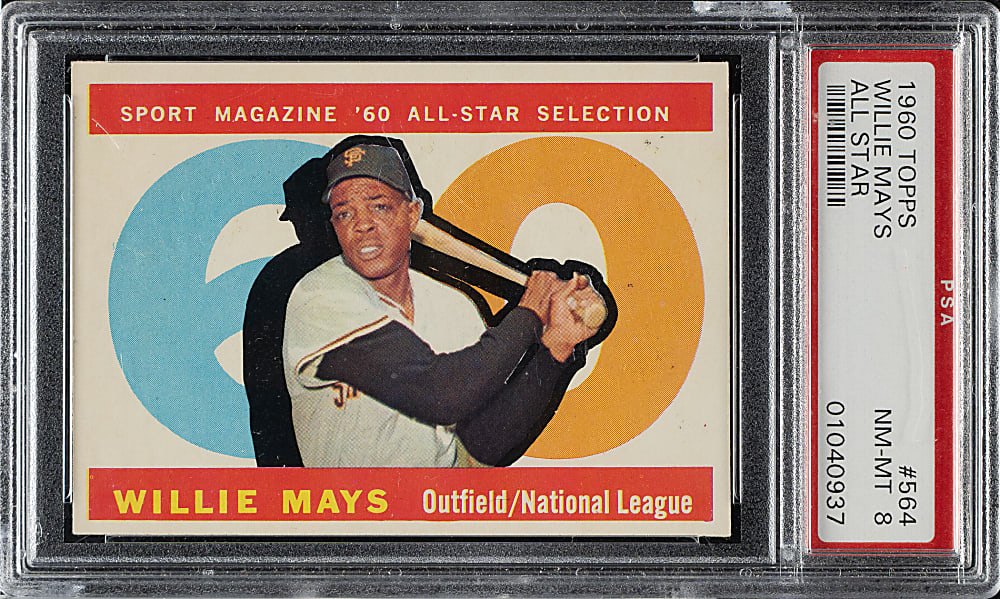 1960 Topps #564 Willie Mays All-Star PSA NM-MT 8