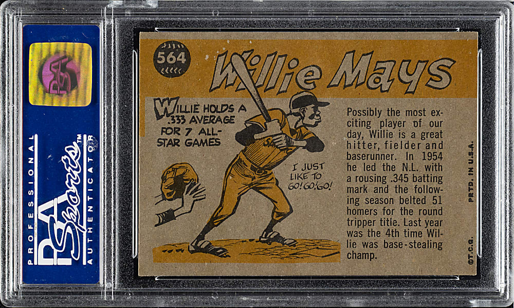 1960 Topps #564 Willie Mays All-Star PSA NM-MT 8