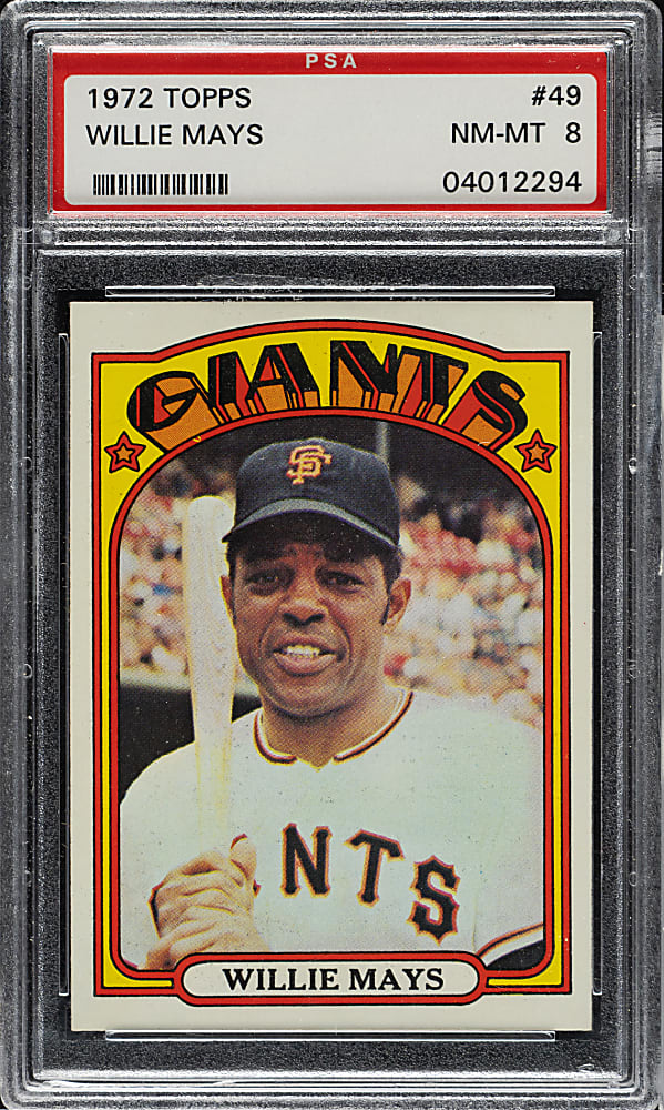 1972 Topps #49 Willie Mays PSA NM-MT 8