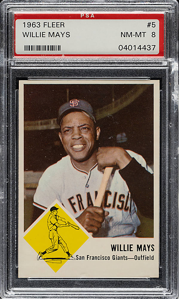 1963 Fleer #5 Willie Mays PSA NM-MT 8