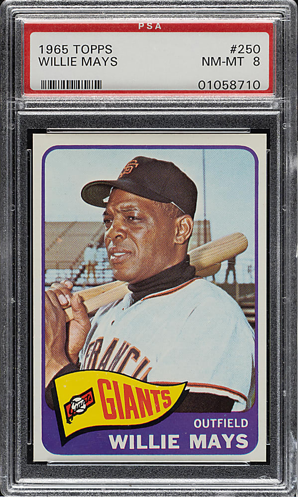 1965 Topps #250 Willie Mays PSA NM-MT 8