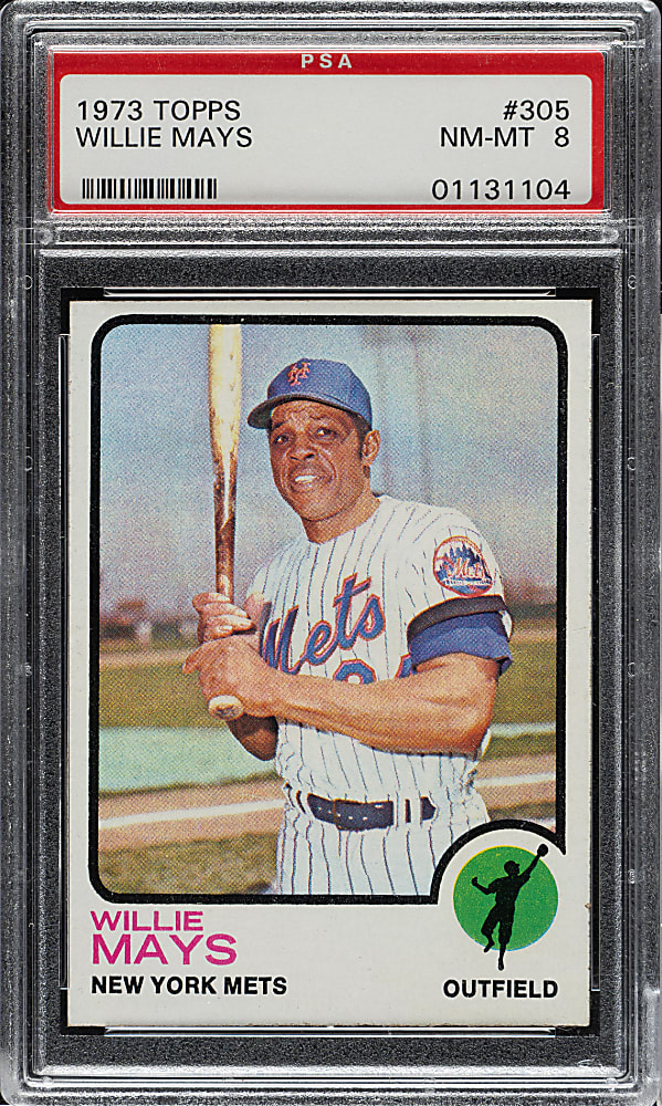1973 Topps #305 Willie Mays PSA NM-MT 8