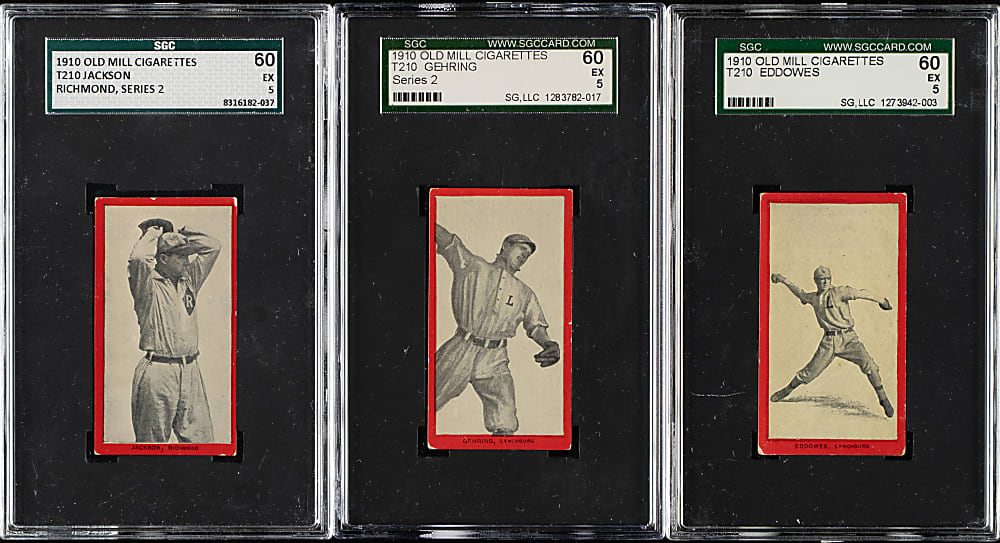 1910 T210 Old Mill Tobacco "Series 2" Virginia League Near-Complete Set (80/87) Including 51 PSA- and SGC-Graded Cards