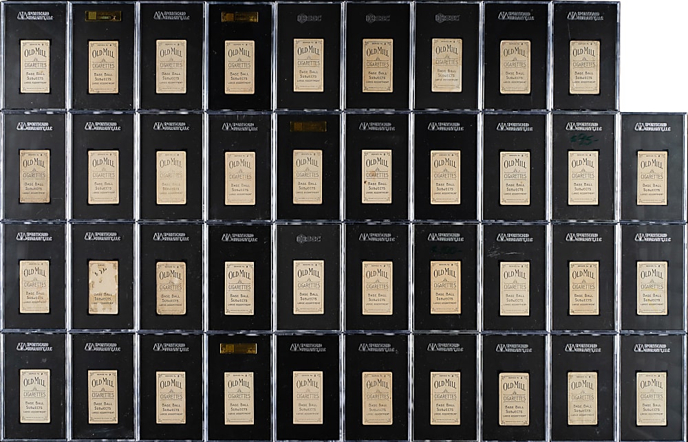 1910 T210 Old Mill Tobacco "Series 2" Virginia League Near-Complete Set (80/87) Including 51 PSA- and SGC-Graded Cards
