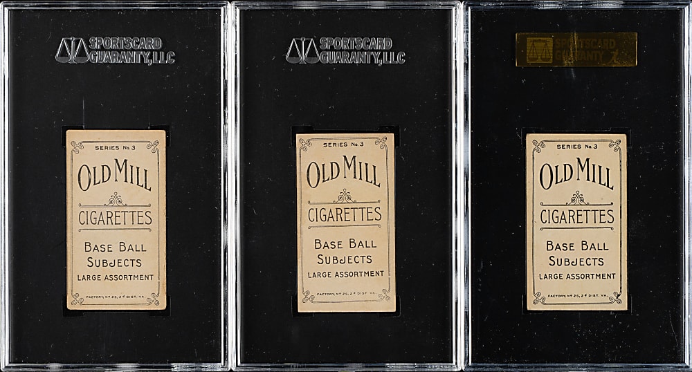 1910 T210 Old Mill Tobacco "Series 3" Texas League Near-Complete Set (85/95) Including 28 PSA- and SGC-Graded Cards