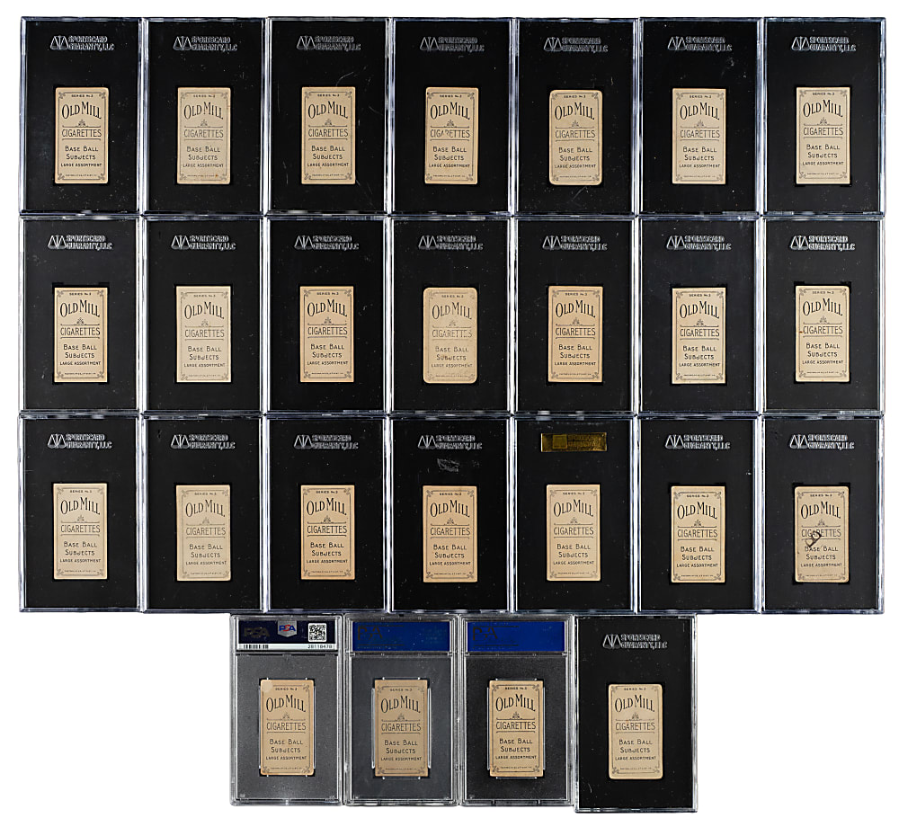 1910 T210 Old Mill Tobacco "Series 3" Texas League Near-Complete Set (85/95) Including 28 PSA- and SGC-Graded Cards