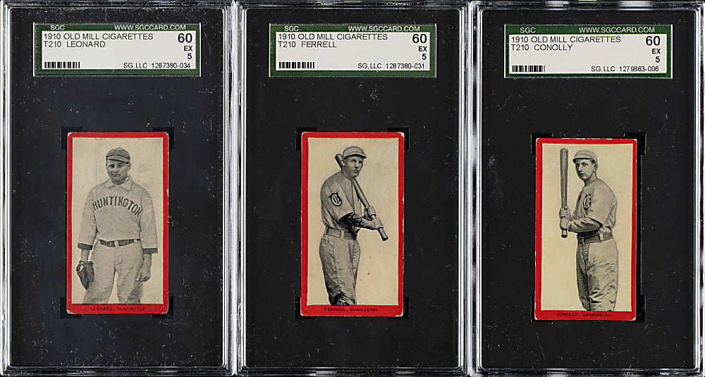 1910 T210 Old Mill Tobacco "Series 4" Va. Valley League Near-Complete Set (47/49) Including 16 SGC-Graded Cards